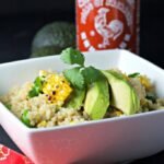 best recipe grilled corn quinoa salad sweet siracha lime-sauce vegan gluten-free