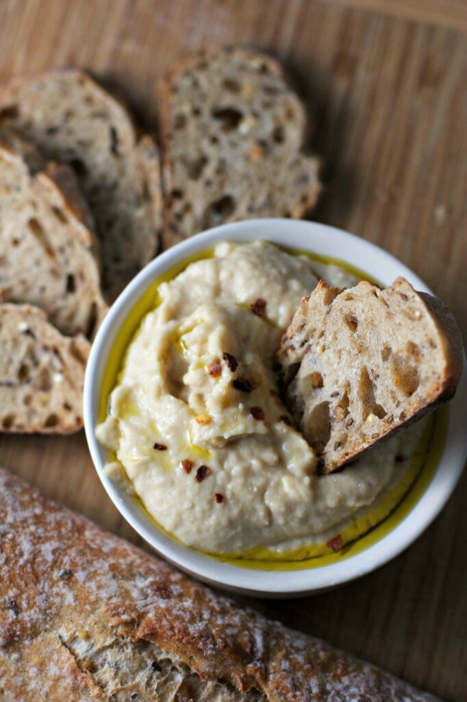 lemony white bean dip vegan gluten free recipe