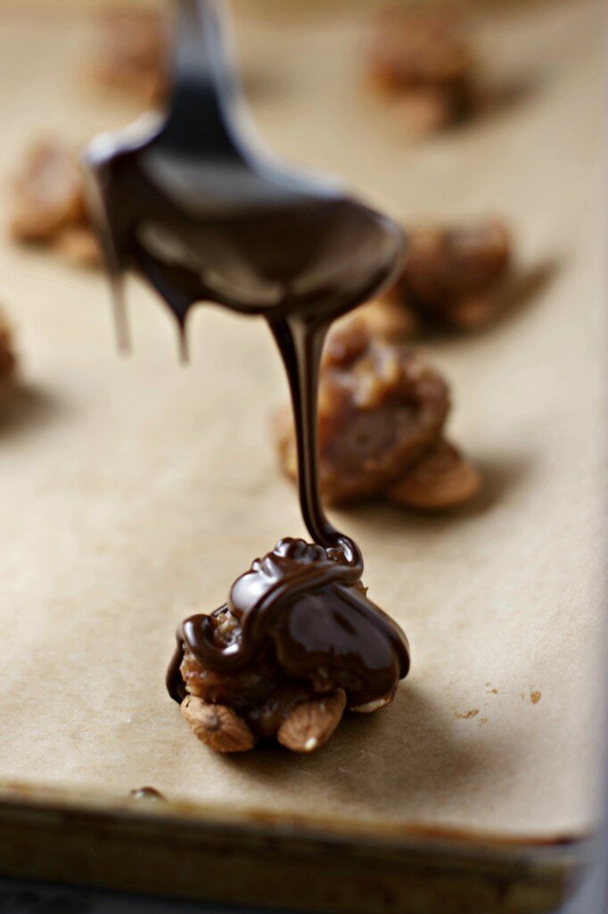 salted dark chocolate almond turtles vegan best recipe