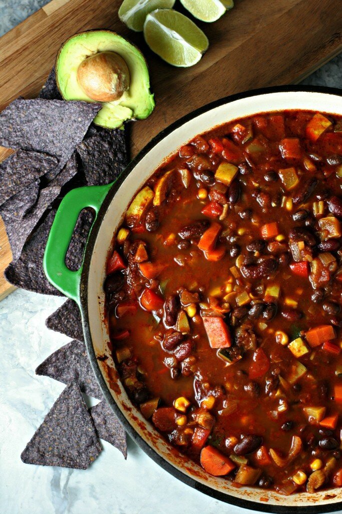 summertime chili vegan gluten free recipe