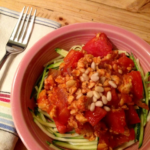 zucchini spaghetti with tempeh marinara sauce vegan gluten free best recipe