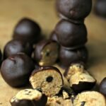 cacao covered chocolate chip cookie dough bon bons vegan gluten free recipe