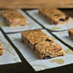 no bake cinnamon raisin almond butter oat bars vegan gluten free recipe