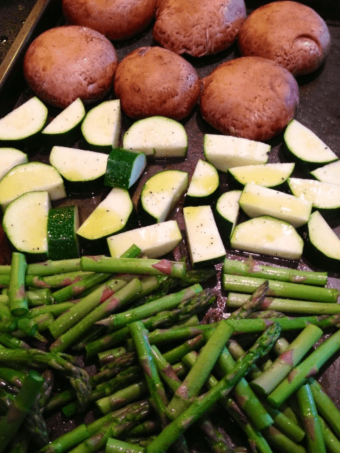 chopped roasted veggie salad vegan gluten free recipe