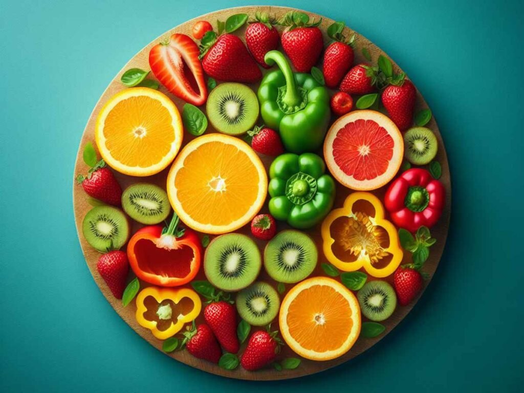 Foods with Vitamin C like Strawberries, Kiwi Fruits, Bell Peppers, Oranges, Lemons etc can support menstrual flow