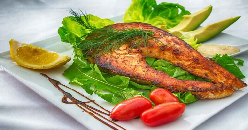 Grilled Salmon with Vegetables for a Healthy Liver Diet